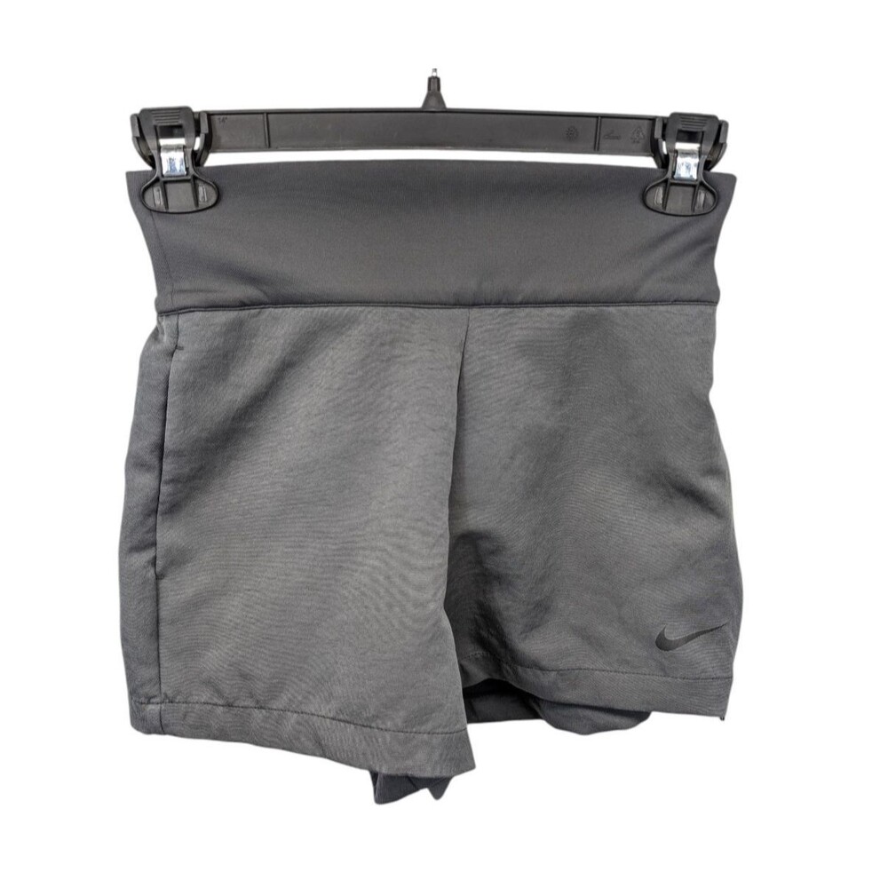 Nike Womens High Waisted Athletic Shorts Gray Small Side Zip RN#56323